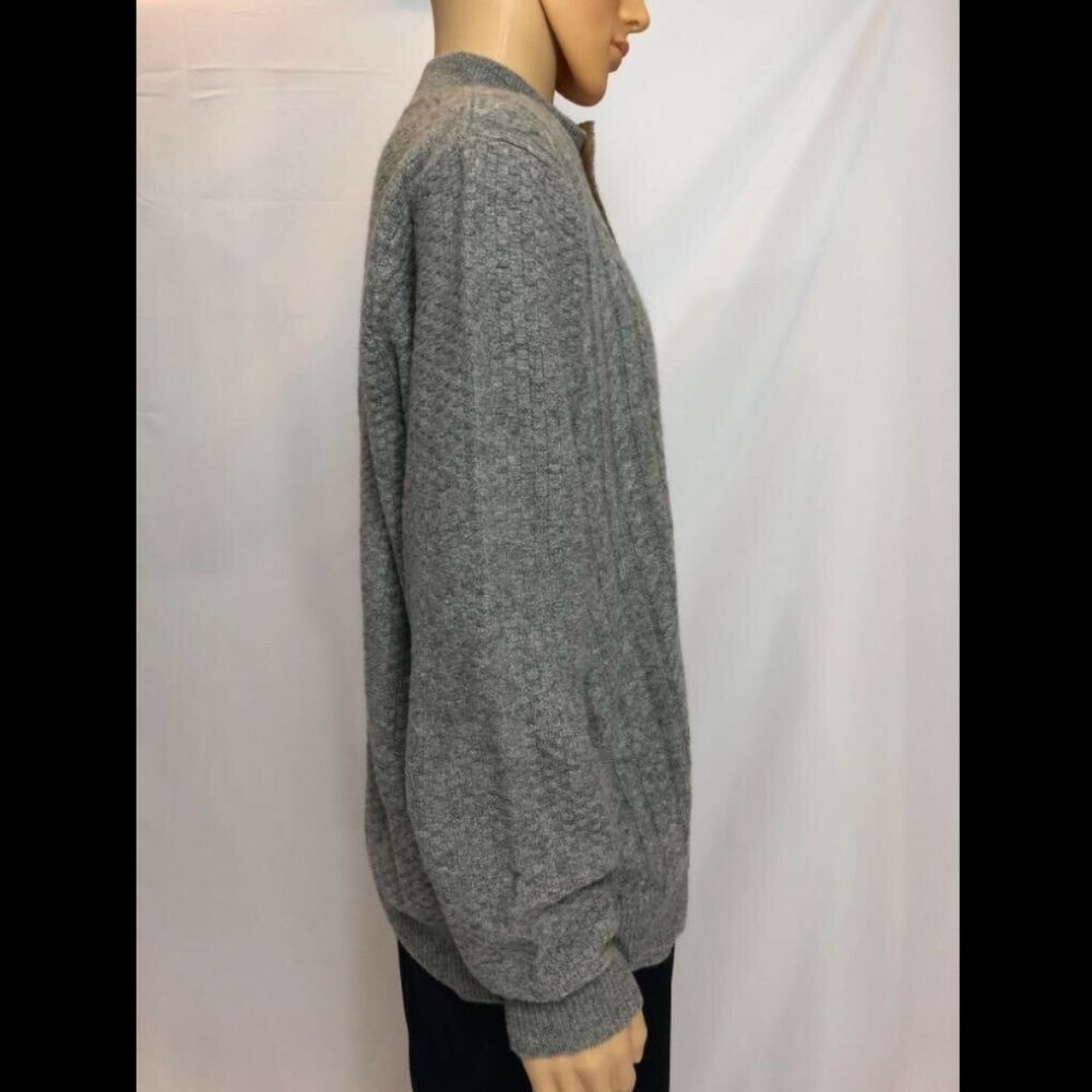 Raffi Mens Sweater Pullover Cable Knitted Gray XXL - Picture 6 of 8